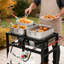 18QT Deep Fryer with Double Burner Propane Stove, Outdoor Aluminum Pot with Frying Basket Set – Perfect for Fish Fry, Chicken Wings, Fries & Cajun Cooking