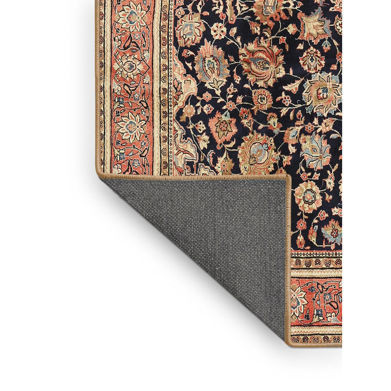 Tapis noir/jaune clair traditionnel Jeppesen, Rectangle 7 pi x 9 pi
