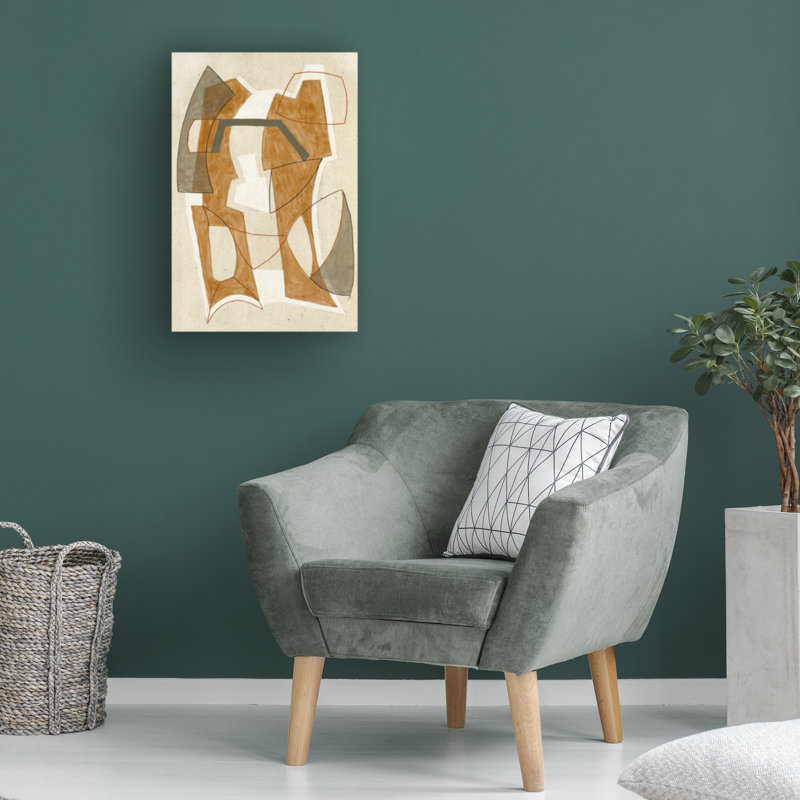 Erville Mid Cent Rust On Canvas Print, 19" H x 12" W x 2" D