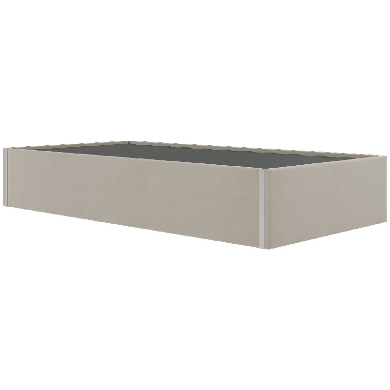 Sapan Upholstered Bed, Micro Suede Neutral Sand, Twin