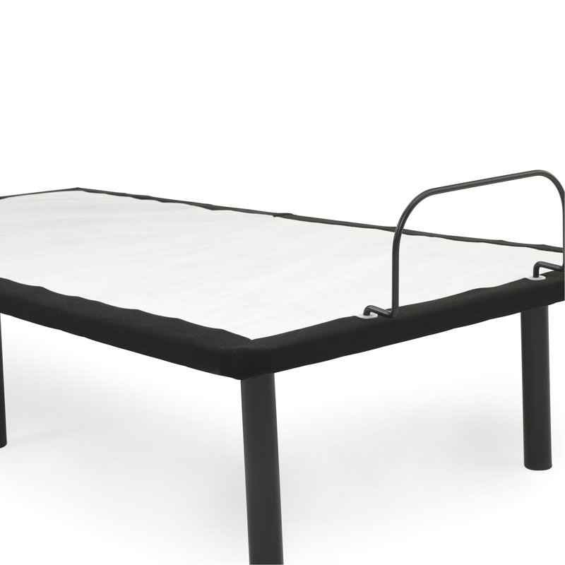 Twin Xl Metal Bed, Head Movement Managed With Wired Remote, Grey, Alleviate Joint Positioning Via Discomfort