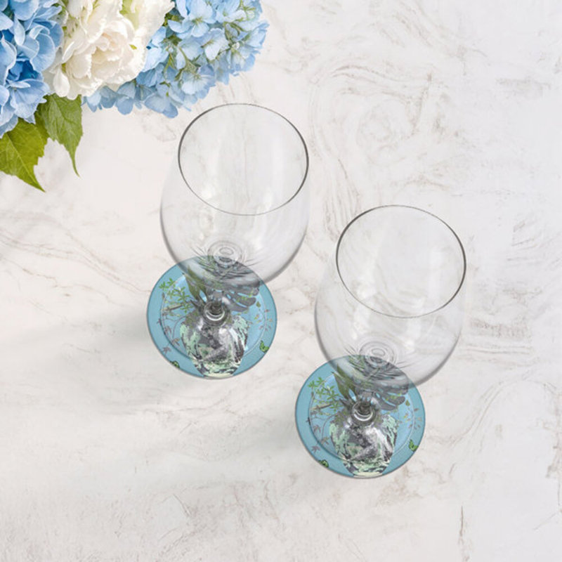 Sous-verres ronds en cuir Monkey, Bedford