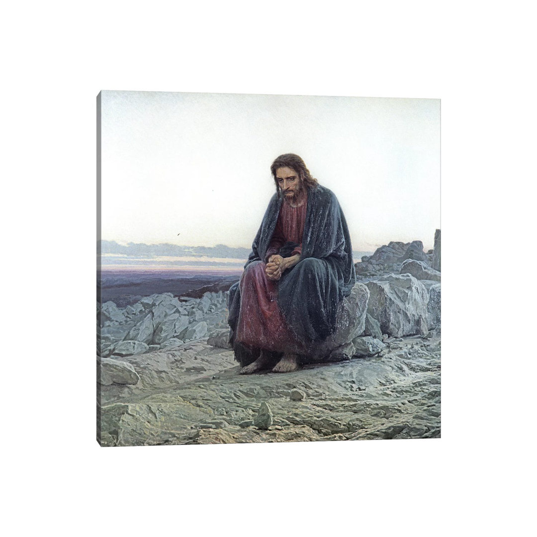 Christ In The Wilderness, 1873 by Ivan Nikolaevich Kramskoy - Painting on Canvas