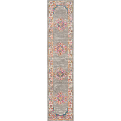 Tapis gris traditionnel Augusta