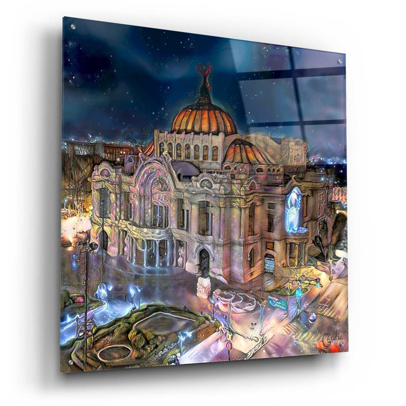 «Mexico City Palace at Night» par Pedro Gavidia - impression sans cadre, H 36 po x l 36 po x P 0,2 po