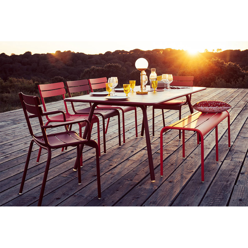 Luxembourg Outdoor Dining Bench, Anthracite