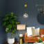 Modern Wall Sconce with Vintage Design - Clear Glass Globe and Retro Light Shade-1419013707-1419013708