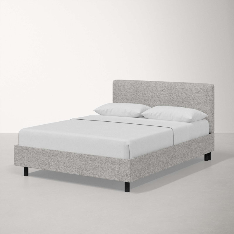 Adrien Upholstered Platform Bed, Classic Elephant Boucle, Full