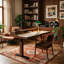Bureau debout à hauteur réglable, 62,99 po, structure en placage de bois, plateau de table résistant aux égratignures, station de travail rectangulaire Mid-Century