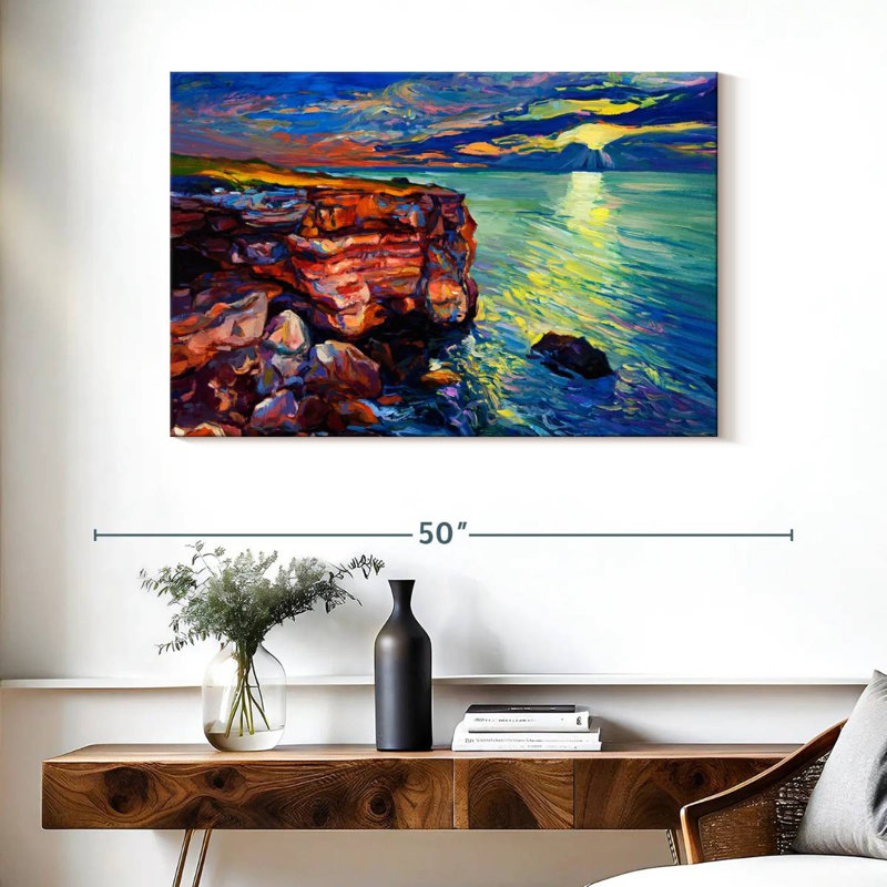 Gillard Shoreline Rock Cliff, H 26 po x l 39 po