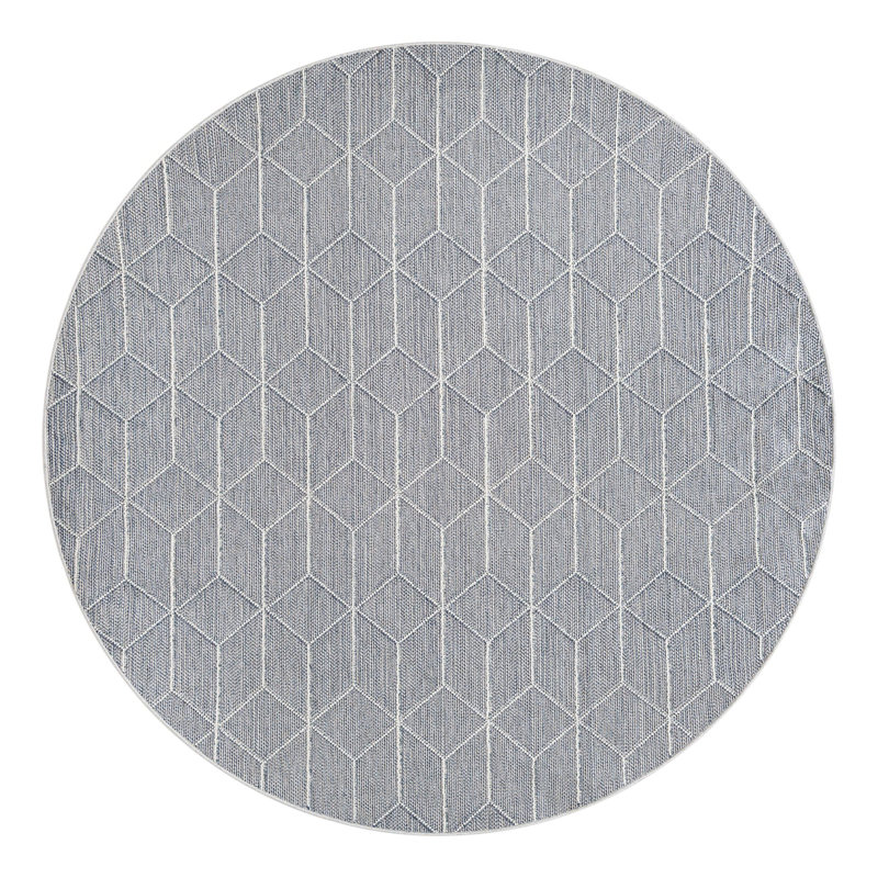 Tapis d'extérieur à treillis, Rond 7 pi 10 po