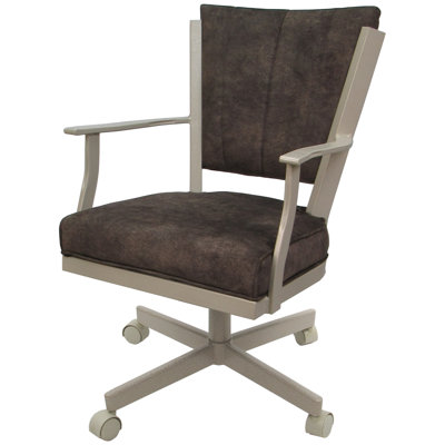 Chaise de salle à manger en métal avec accoudoirs Danyael