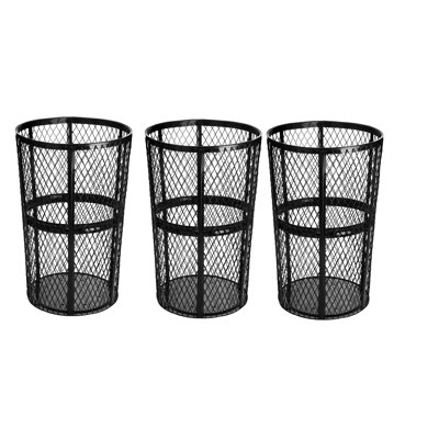 Poubelle extérieure en métal Mesh Commercial - 48 gallons