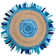 Yousef Hand Woven Cotton/Jute Rug in Turquoise/Natural