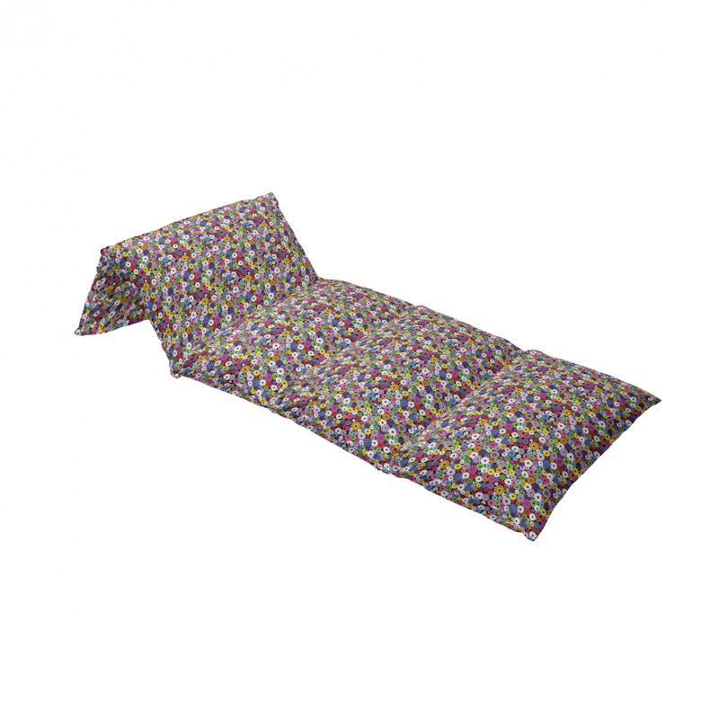 Housse de coussin d'extérieur à motif floral fleurs et marguerites, H 2 po x l 36 po x P 88 po