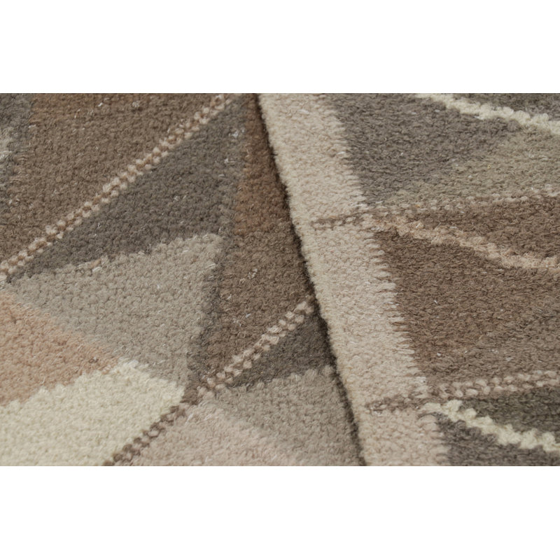 Rug & Kilim’S Oversized Scandinavian Style Rug In Beige-Brown Geometric Patterns
