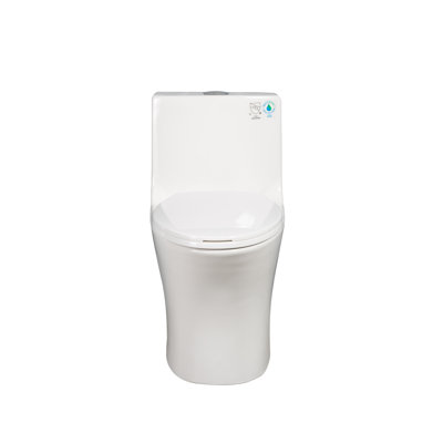 Toilette allongée une pièce à chasse d'eau 1,1 / 1,6 GPF à double chasse 1000 grammes