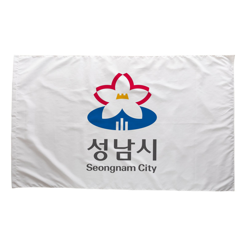 Drapeau de la ville de Seongnam - drapeau extérieur, 24" H x 36" W