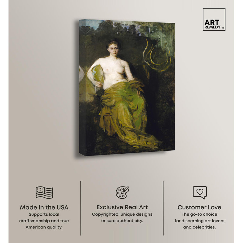 Art Remedy Half Draped Figure Canvas Classic Vintage Wall Art by Art Remedy