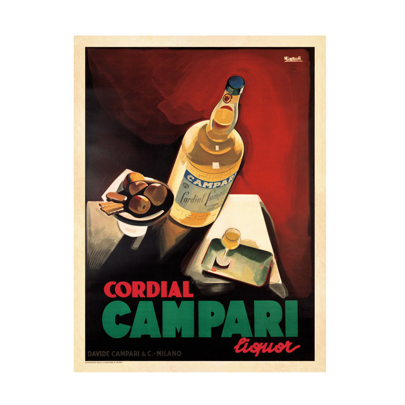 Art sur toile Marcus Jules Campari, H 24 po x l 18 po