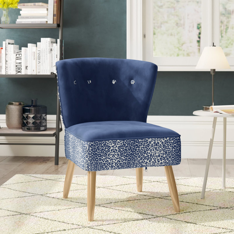 Aaeden Upholstered Accent Chair, Blue