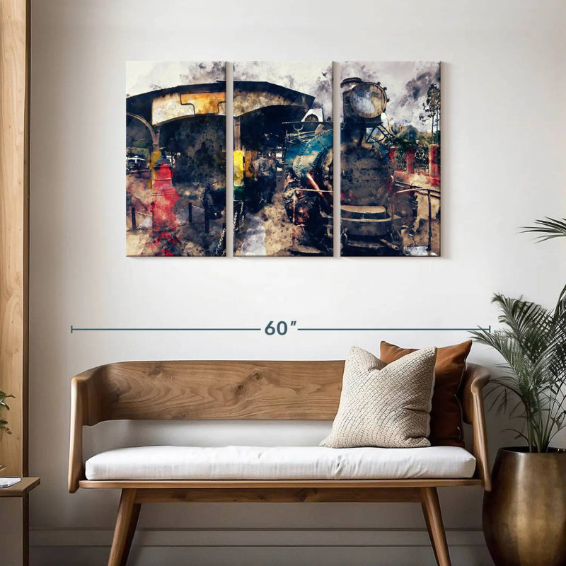 Mehar Steam Train, 28" H x 45" W