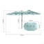 Grand parasol rectangulaire double 14,8 pi avec manivelle-1937765796