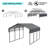 Metal Carport with Enhanced Base and Galvanized Steel Roof, Heavy Duty Outdoor Garage Car Shelter for Car, Boats and Truck-112677069
