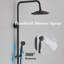 Bronze Wall Shower Faucet System Rainfall Shower Head With Tub Spout