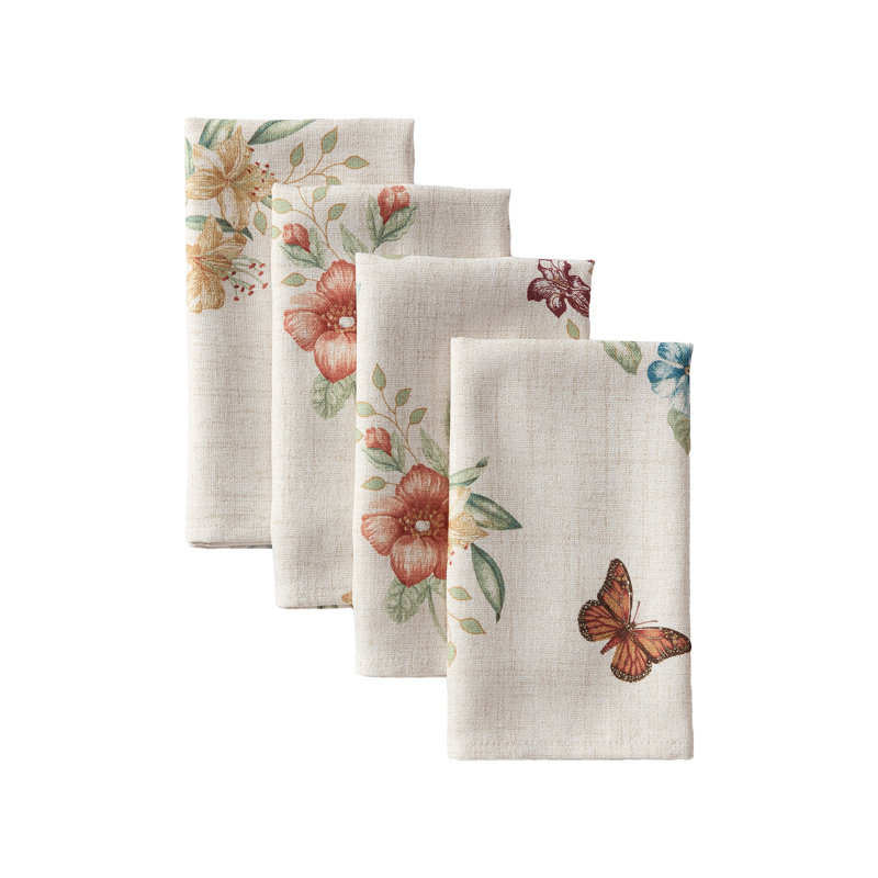 Serviettes de table Lenox Butterfly Meadow Automne, multicolores - 48 cm x 48 cm