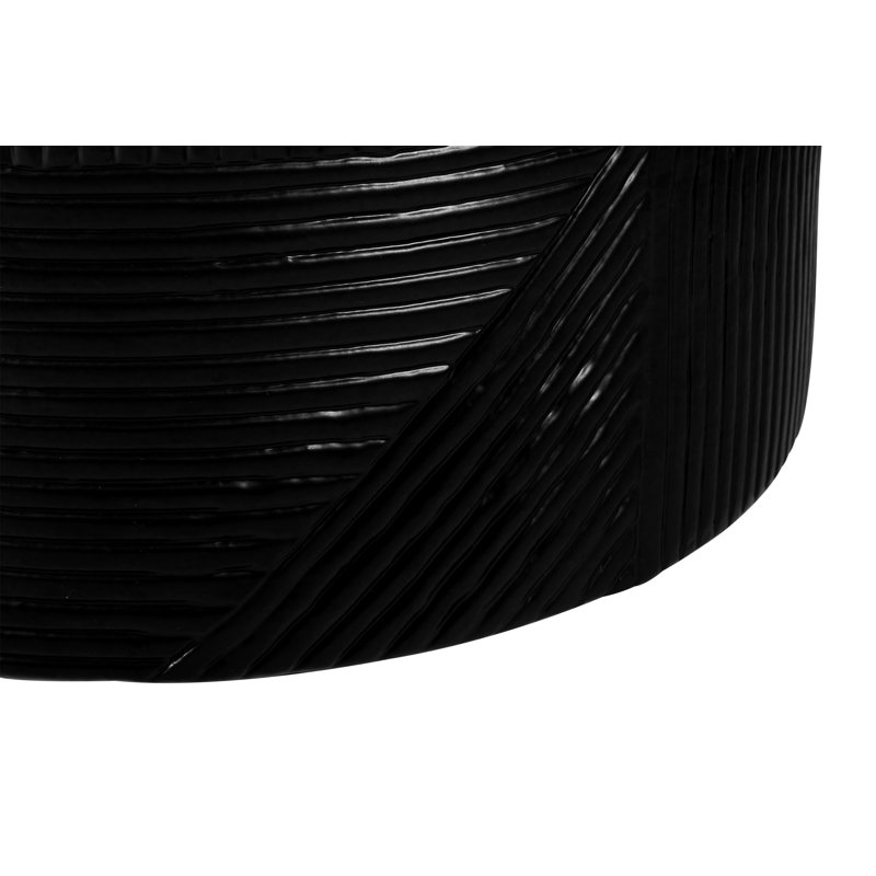 Provenance Signature Outdoor Round Side Table, Gloss Coal