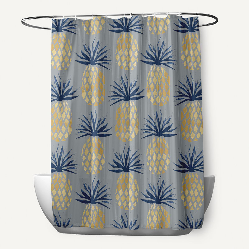 Rideau de douche simple abstrait, Gris