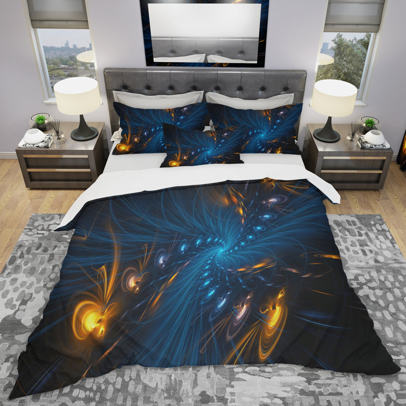 Illumination - Ensemble de housse de couette abstrait - Microfibre de polyester