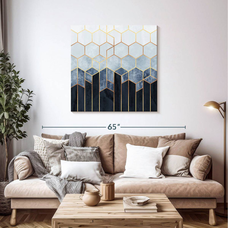 Avery doux hexagones bleues