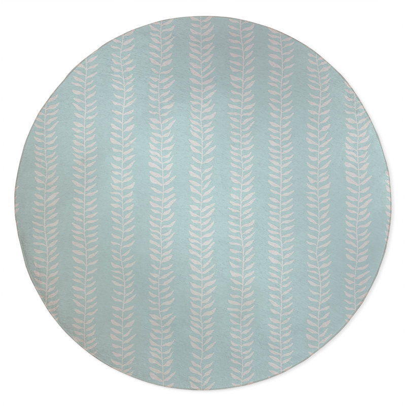 Mystic Ivy Non-Slip Outdoor Rug, Round 5'