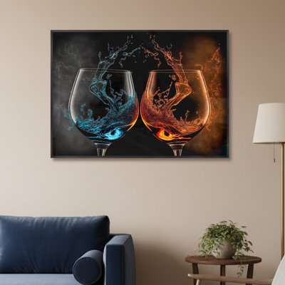 Single Picture Frame LED Illuminated Wall Art Wall Art on Glass / Aluminium