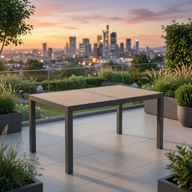 Outdoor Dining Table , 59 " W 35 " D