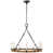Aged Iron/Natural Rattan