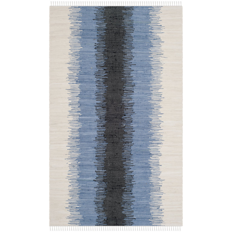 Dunagan Ikat Cotton Hand Woven Area Rug, Rectangle 152 x 244 cm