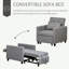 Fauteuil inclinable avec repose-pieds Erémie