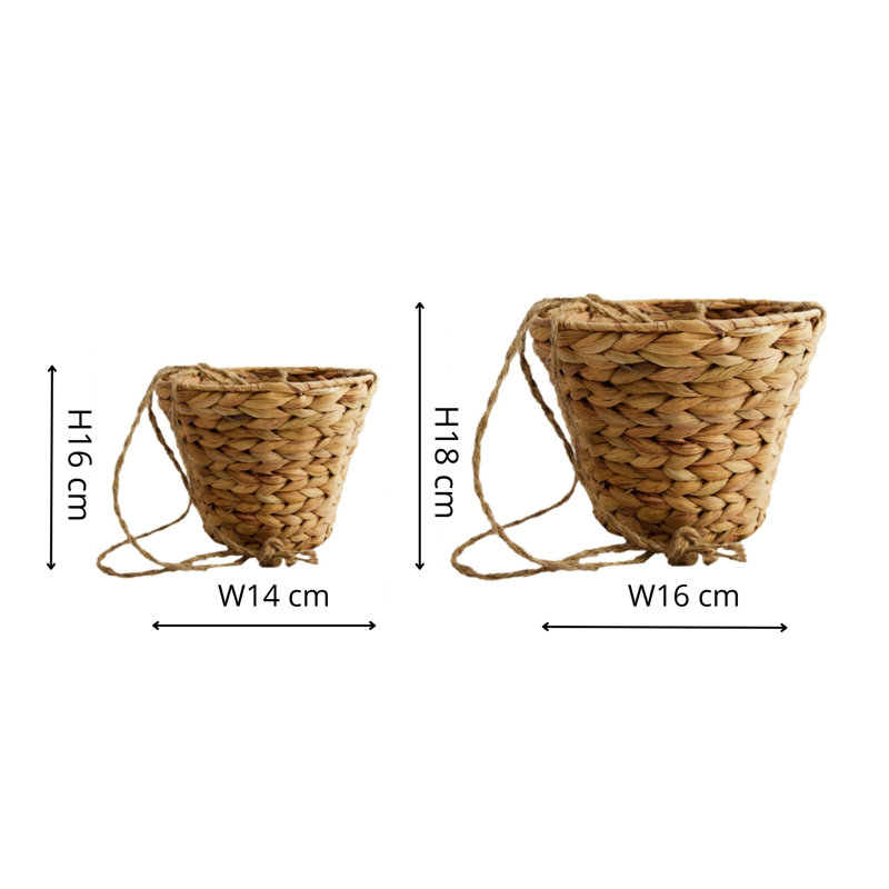 Hanging Water Hyacinth Planter Set of 2