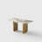 63" Luxury Dining Table with Random Natural Pattern Sintered Stone Top & Metal Base, Modern Rectangular Dining Table, Elegant Kitchen Dining Room Furniture,6-chair-1461995569-1461995574