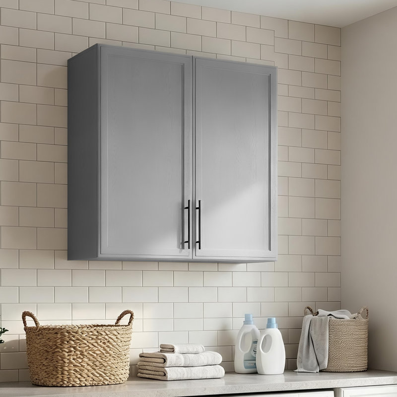 Ensemble de 2 armoires murales 29,5 po, Grey, H 31,5 po x l 29,5 po x P 12 po