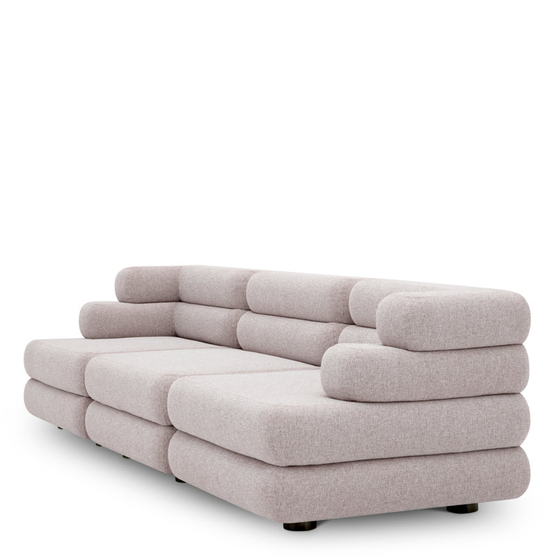 Outdoor Modular Sofa Malaga mauritius light grey - Ottoman