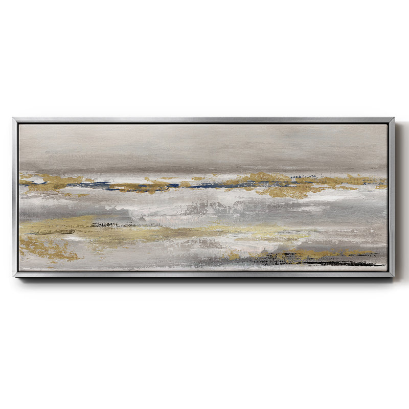 Toile encadrée, brouillard doré