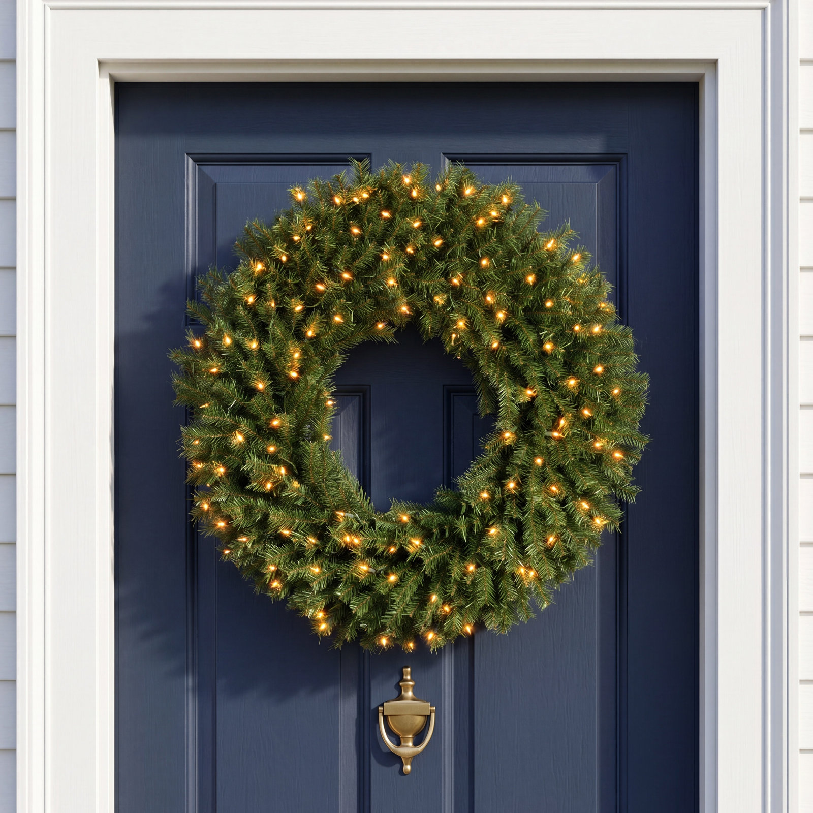 Kalk 36" Pre-Lit Fir Wreath, Clear Lights