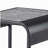 Concrete gray and black 1-layer side table