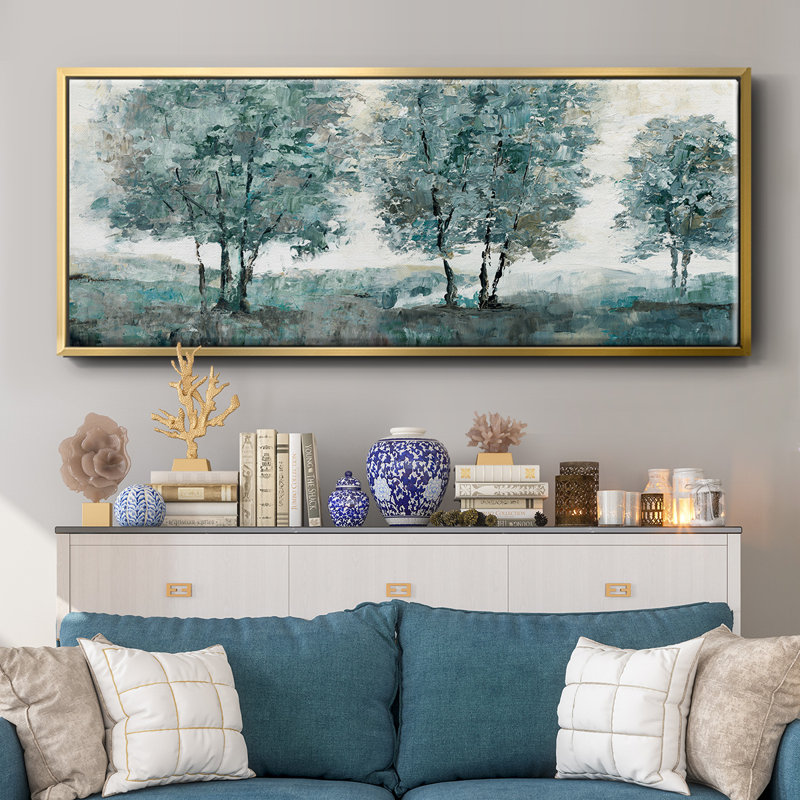 Teal Sentinel- Framed Canvas