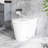 CZUBTO07-W Kiddie Furniture 1.28 Gallons GPF Elongated Floor Mounted Back To Wall Toilets (Seat Included)