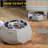 Tabletop Fireplace, 9" Portable Clean-Burning Alcohol Firepit, Indoor/Outdoor | Light Grey | Concrete